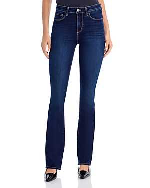 Shop L Agence L'agence Selma Sleek High Rise Baby Bootcut Jeans In Alpine
