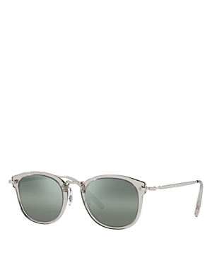 Shop Oliver Peoples Square Sunglasses, 49mm In Gray/green Gradient