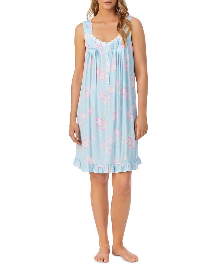 Eileen West Floral Lace Trim Chemise | Bloomingdale's