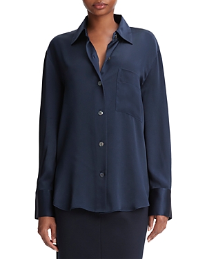 Vince Relaxed Fit Long Sleeve Silk Shirt Vince Relaxed Fit Long Sleeve Silk Shirt