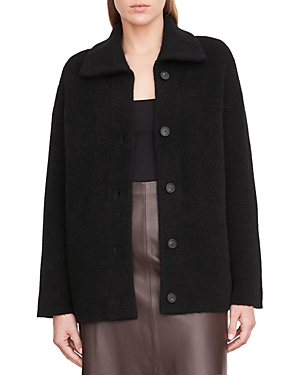 VINCE SPREAD COLLAR BUTTON FRONT CARDIGAN