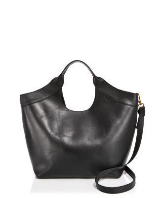 Madewell Womens $198 Black purchases Sydney Tote Bag AI575 Embossed