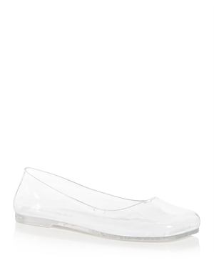 Shop Jeffrey Campbell Women's Balanced Jelly Flats In Clear