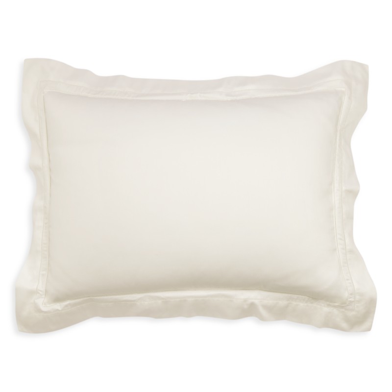 Frette Essentials Doppio Ajour Standard Sham in Milk