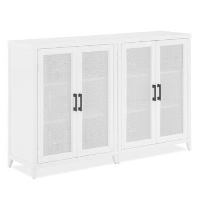 Crosley Milo Two Piece Media Sideboard Cabinet Set