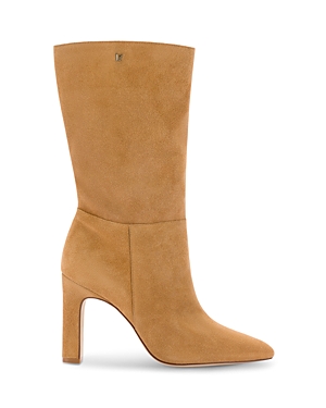 Larroude Cindy Pointed Heel Boot In Toasted