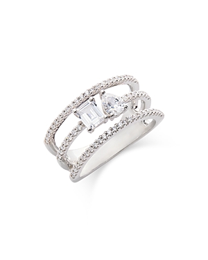 Bloomingdale's Diamond Three Row Toi Et Moi Ring in 14K White Gold, 1.0 ct. t.w.- 100% Exclusive