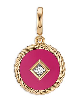 David Yurman - Cable Collectibles Hot Pink Enamel Charm with Diamond