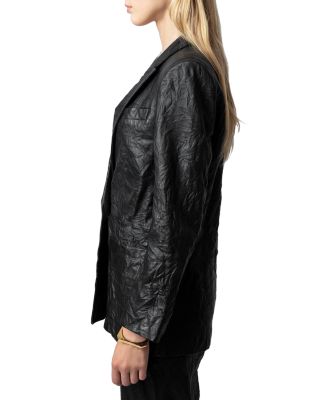 Wrinkled-Leather Jacket