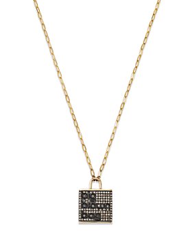 Bloomingdale's - Champagne Diamond Big Brown Bag Pendant Necklace in 14K Yellow Gold, 0.33 ct. t.w.