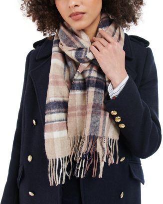 Barbour Lady Wool And Cashmere Tartan Scarf Lsc0129lsc Pi32 main image 1