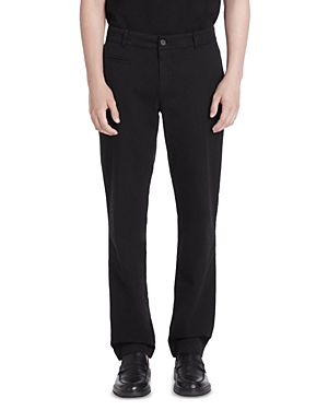 The Kooples Cotton Blend Straight Fit Chino Pants In Black