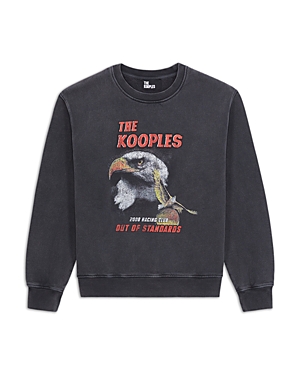 The Kooples Graphic Print Sweatshirt In Black