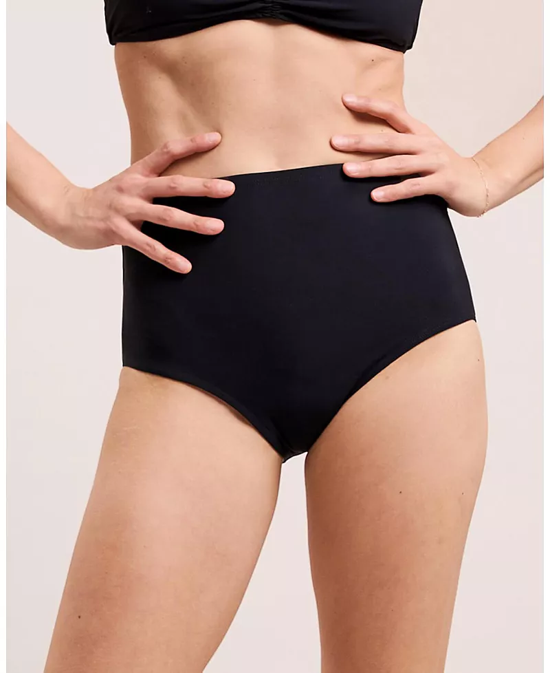 Moloco Nina Solid High Waist Bikini Bottom