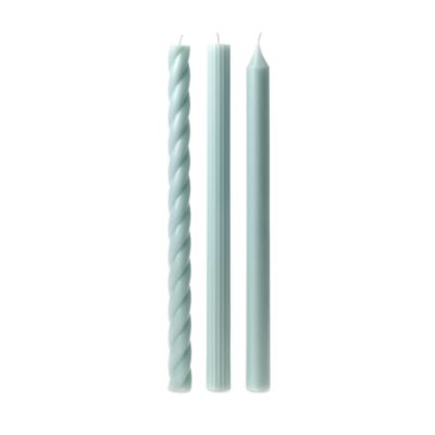 Assorted Light Blue Candle Tapers 3-Pack, 7.65 oz.
