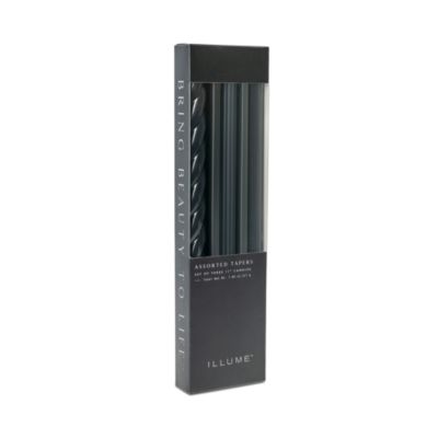 ILLUME Assorted Black Candle Tapers 3-pack, 7.65 Oz. | Bloomingdale's