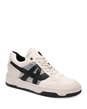 Shop Ash Women's Blake Black & White Sneakers In Gardenia/black/silver