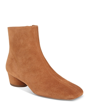 Vince Ravenna Suede Ankle Boots In Dark Amber