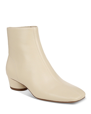 Vince Women's Ravenna Square Toe Mid Heel Zip Booties In Moonlight