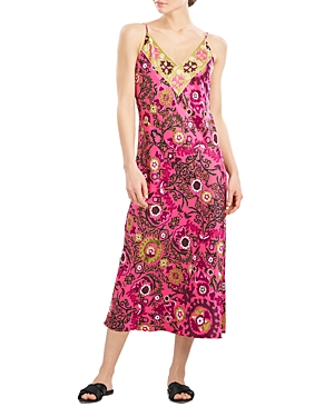 Shop Natori V Neck Nightgown In Fiest Pink Combo