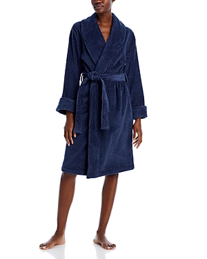 Hudson Park Collection Tivoli Sculpted Velour Bath Dressing Gown - 100% Exclusive In Blueberry
