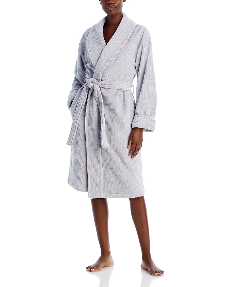 Hudson Park Collection Tivoli Sculpted Velour Bath Robe - Exclusive In Whisper Gray