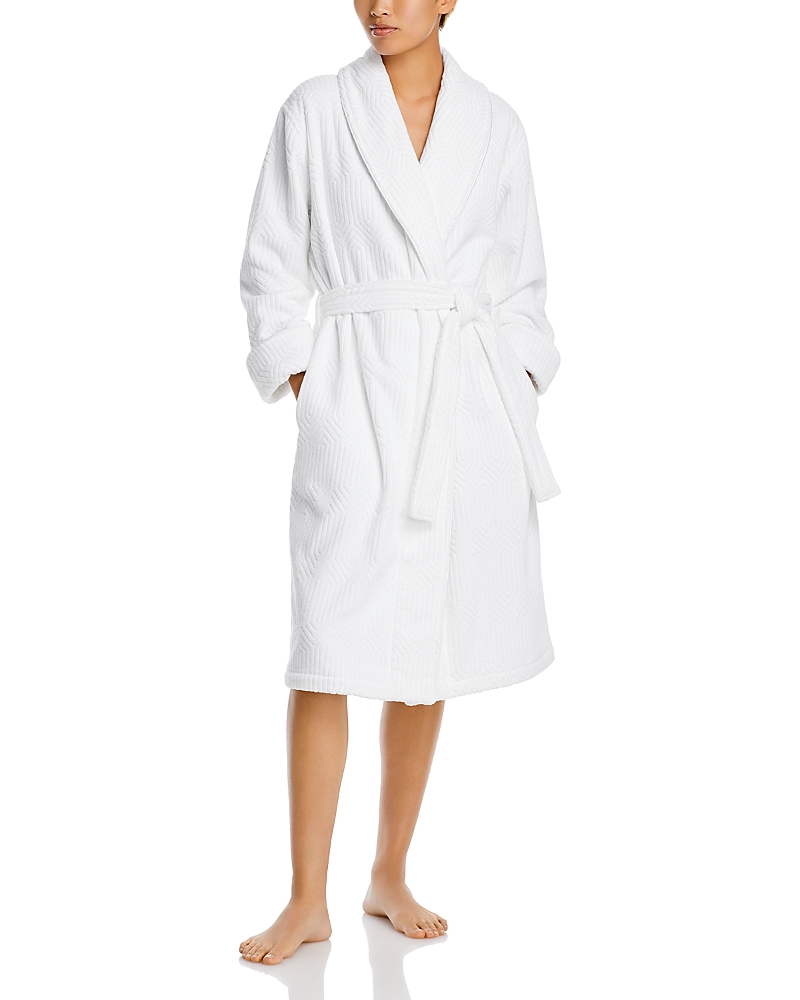 Hudson Park Collection Tivoli Sculpted Velour Bath Robe - Exclusive In White