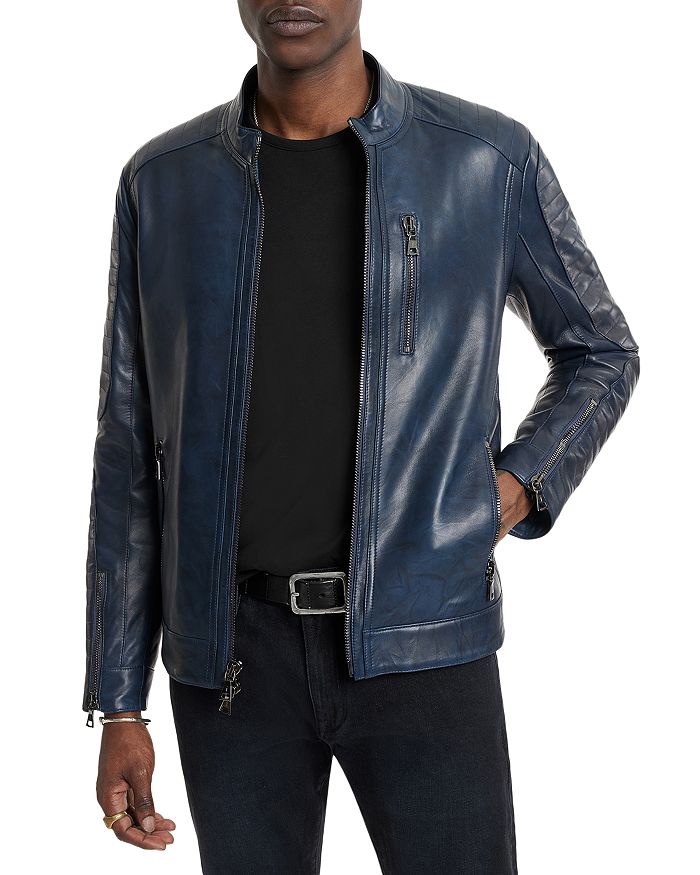 John varvatos top leather jacket bloomingdales