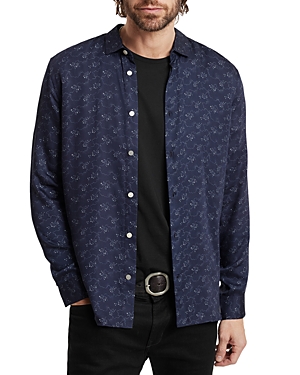 Shop John Varvatos Ross Sport Shirt In Twilight Blue