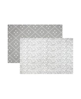 Wander & Roam - Reversible Baby PlayMat - Dash + Diamond Design - Soft, Non-Toxic Foam - Waterproof, Easy to Clean
