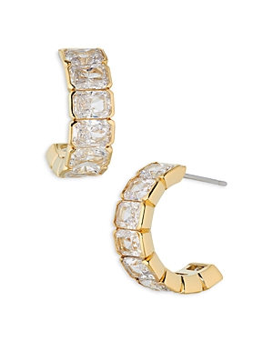 Shop Nadri A La Carte C Hoop Earrings In 18k Gold Plated