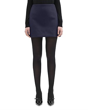 Theory High-waist Mini Skirt In New Navy