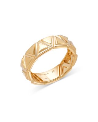 Marina B - 18K Yellow Gold Triangolini Triangle Textured Band