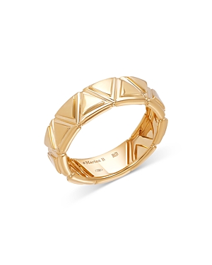 18K Yellow Gold Triangolini Triangle Textured Band