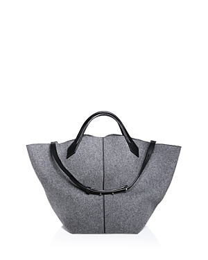 Proenza Schouler Extra Large Ps1 Leather Tote In Slate/silver