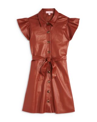 knee length dresses for ladies Leather Chiffon Dress Black / 12