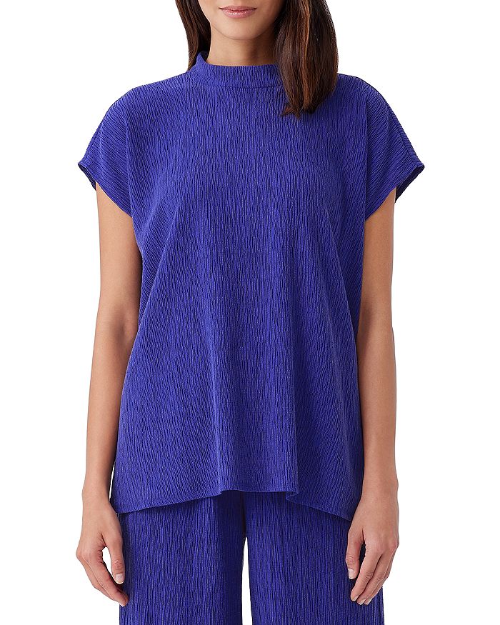 Eileen Fisher Mock Neck Square Top | Bloomingdale's