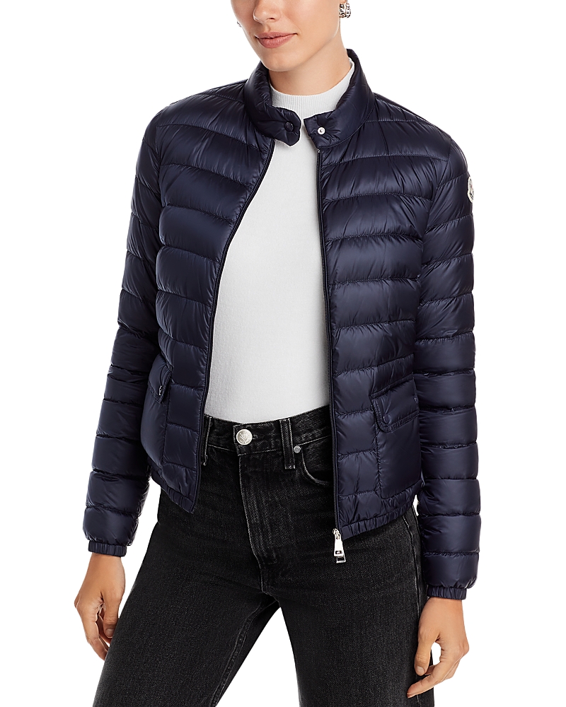 Moncler Lans Packable Nylon Down Jacket In Navy