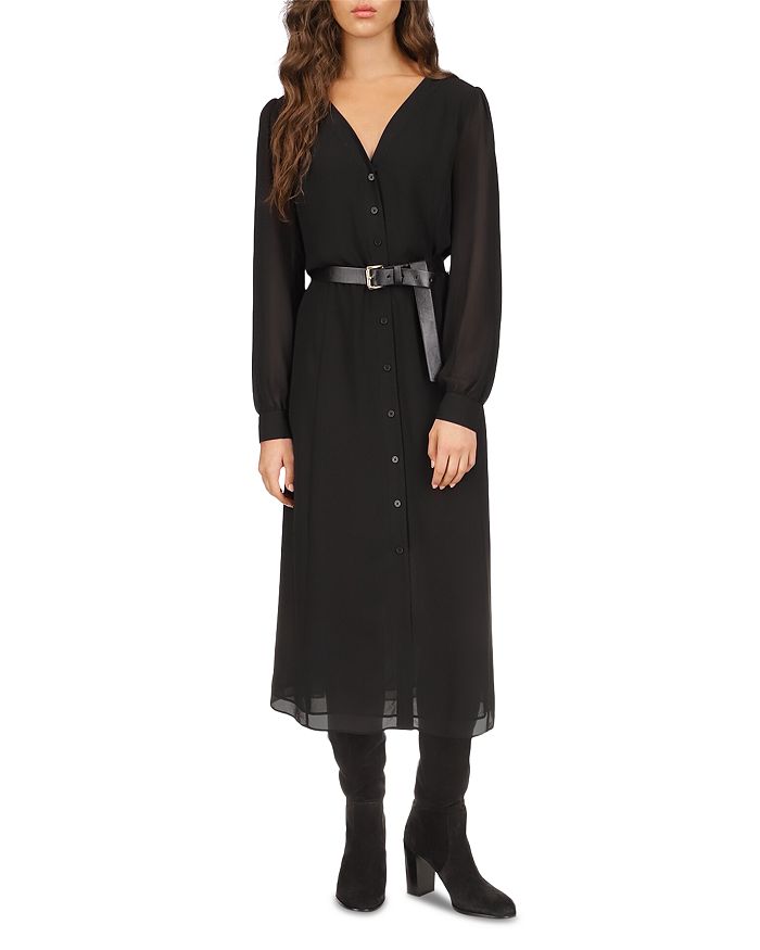 Michael Kors - Georgette Belted Shirt Dress