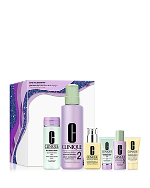 Clinique Great Skin Everywhere Skincare Set: For Dry Combination Skin ($110 Value) In Multi