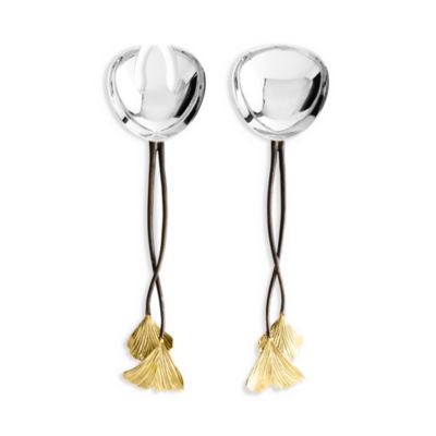 Golden Ginkgo Servers, Set of 2