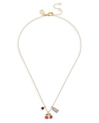 Coach Women's Gold Cherry Cluster Pendant