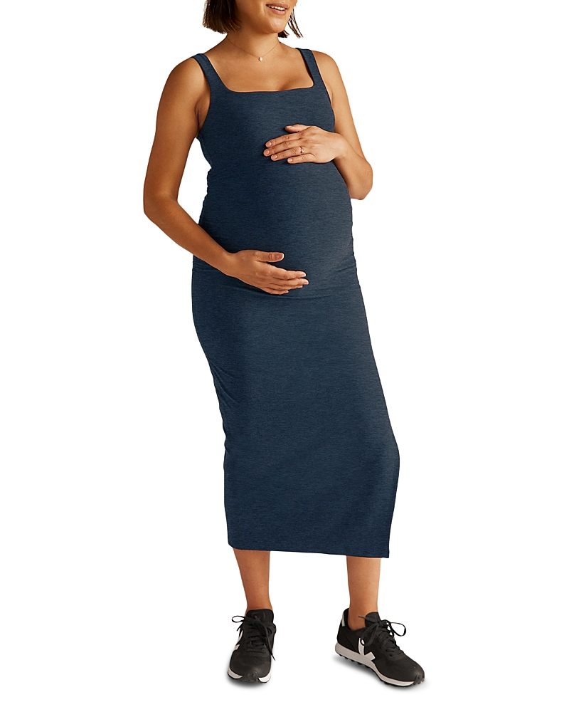 Beyond Yoga Icon Spacedye Maternity Dress In Nocturnal Navy