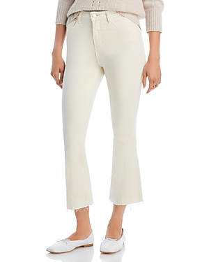 L'Agence Kendra High Rise Crop Flare Jeans in Vintage White