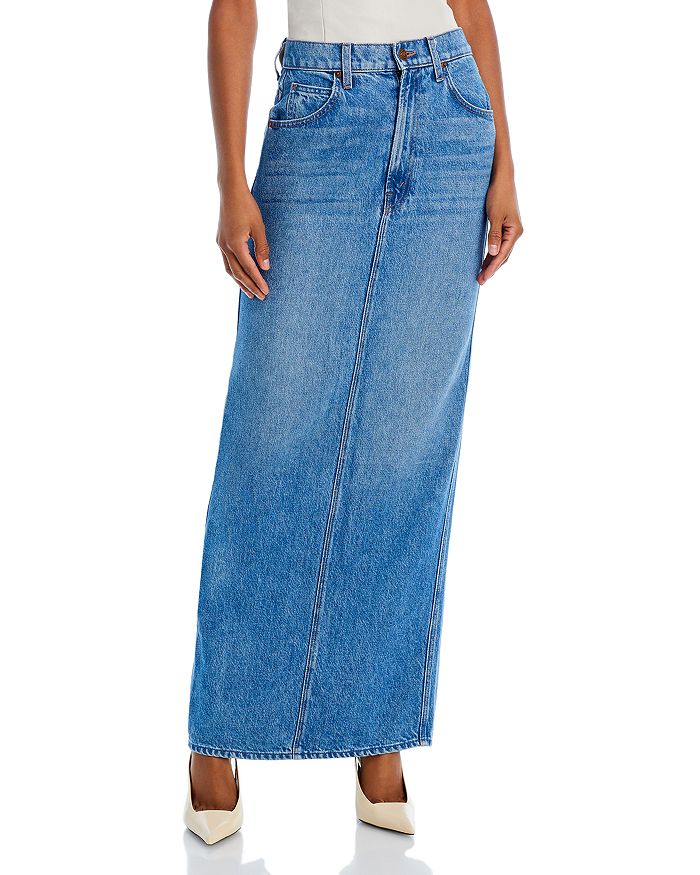 MOTHER The Candy Stick Denim Maxi Skirt | Bloomingdale's