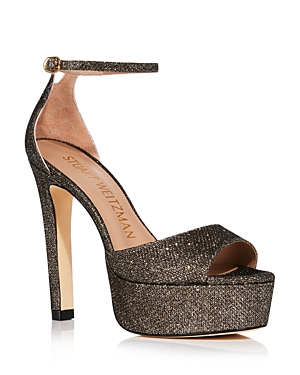 Stuart Weitzman Women's Disco Ankle Strap Platform Sandals In New Pyrite