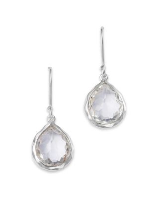 IPPOLITA - Sterling Silver Rock Candy Teeny Teardrop Earrings In Clear Quartz