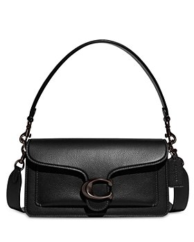 Coach Penn Signature Patent Leather Shoulder Bag In Black