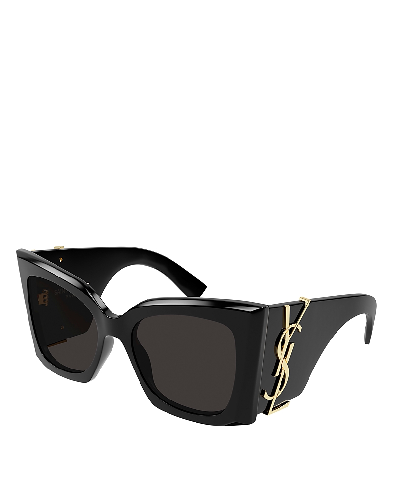 Saint Laurent Blaze Monogram Cat Eye Sunglasses, 54mm