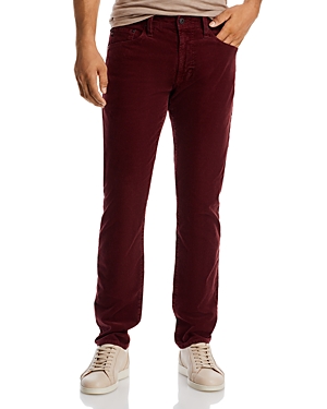 Ag Tellis Slim Fit Corduroy Pants In Hi-white Dark Plum